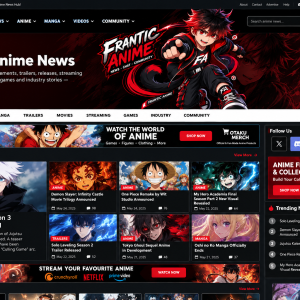 Frantic Anime Complete – Automated Anime News & Community WordPress Theme