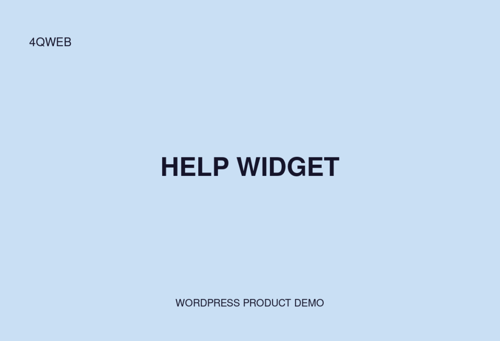 Help Widget preview