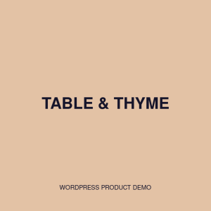 Table & Thyme